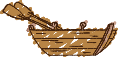 Bir insan tarafından çizilmiş Kürek Kayığı Tebeşiri