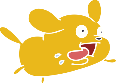 Bir insan tarafından çizilmiş kawai köpeği karikatürü.