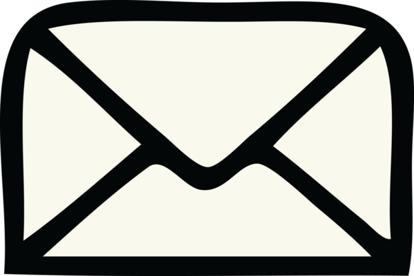 Bir insan tarafından çizilmiş kağıt bir zarfın sevimli karikatürü