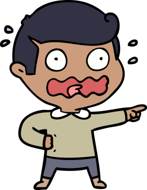 Çizgi film bir insan tarafından çizilmiş.