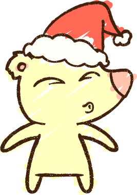 Bir insan tarafından çizilmiş Noel Ayısı Tebeşiri