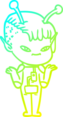 Bir insan tarafından çizilmiş, soğuk bir çizgi roman çizimi.