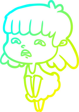 Bir insan tarafından çizilmiş endişeli bir karikatür çizimi.