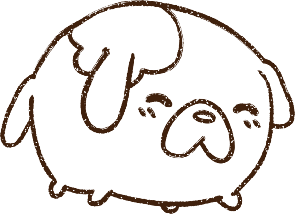 Bir insan tarafından çizilen Mutlu Köpek Kömürü