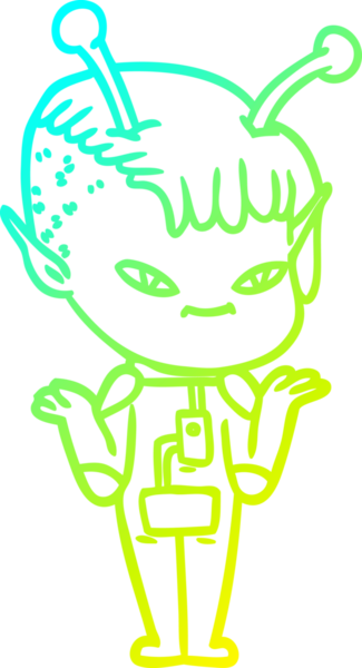 Bir insan tarafından çizilmiş, soğuk bir çizgi roman çizimi.