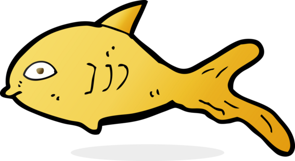 bir insan tarafından çizilmiş karikatür balığı