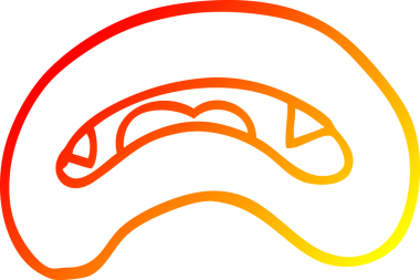 Bir insan tarafından çizilmiş vampir ağzının sıcak çizgi çizimi.