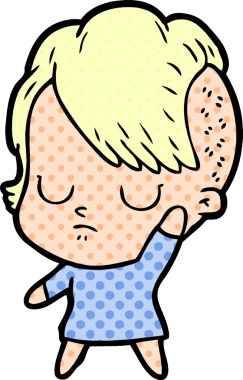 Bir insan tarafından çizilmiş karikatür kadın.