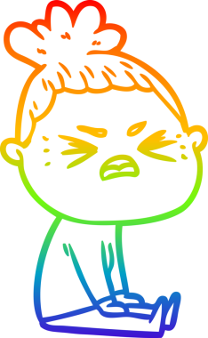 Bir insan tarafından çizilmiş kızgın bir karikatür çizimi.