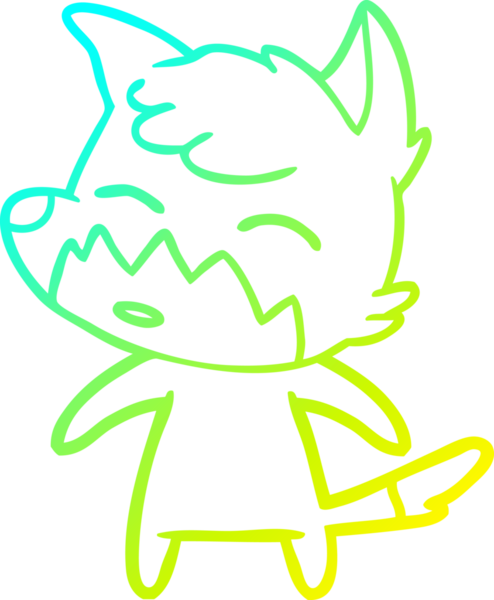 Bir insan tarafından çizilmiş bir tilki çizgi çizimi.