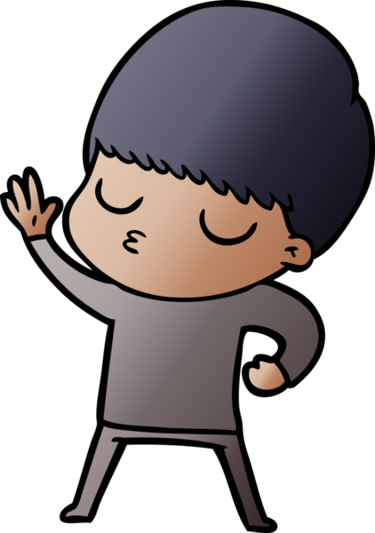 Bir insan tarafından çizilmiş sakin çocuk çizgi filmi.