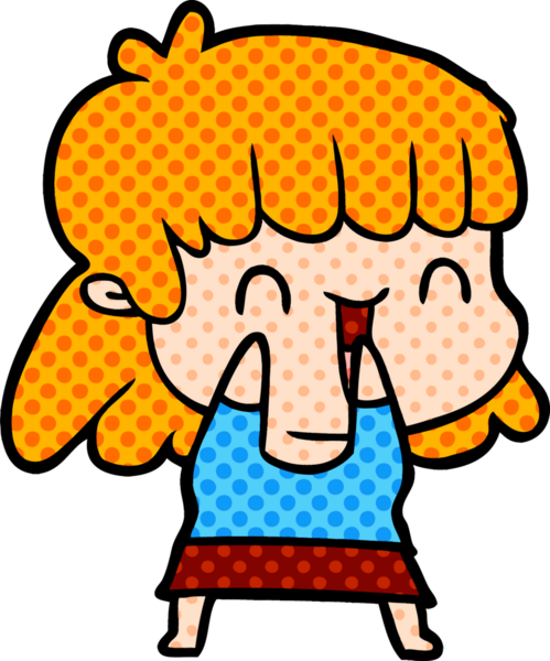 Bir insan tarafından çizilmiş karikatür kadın.