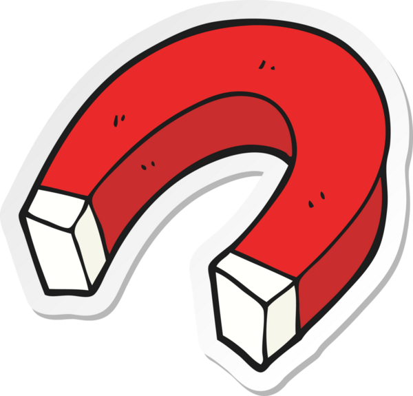 Bir insan tarafından çizilmiş bir karikatür mıknatısı.