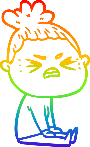 Bir insan tarafından çizilmiş kızgın bir karikatür çizimi.