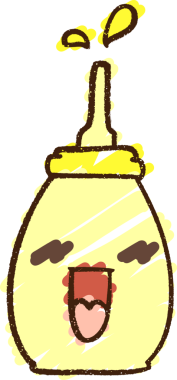 Bir insan tarafından çizilmiş Hardal Şişe Tebeşiri