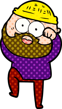 Çizgi film bir insan tarafından çizilmiş sakallı adamı şaşırttı