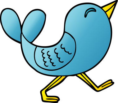 Bir insan tarafından çizilmiş mavi kuş karalaması.