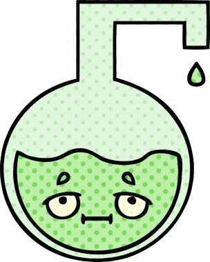 Bir insan tarafından çizilmiş bir bilim deneyinin çizgi romanı.