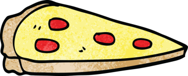 Bir insan tarafından çizilmiş karalama pizzası.