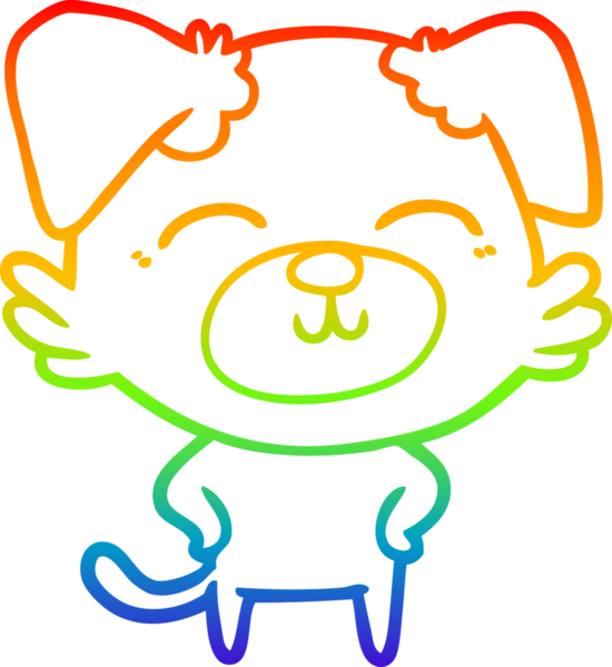 gökkuşağı gradyan çizimi bir insan tarafından çizilmiş bir çizgi köpek