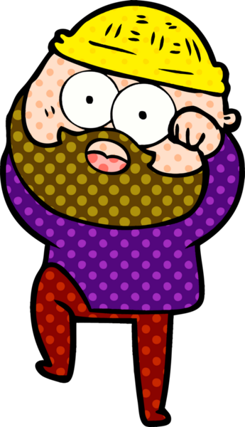 Çizgi film bir insan tarafından çizilmiş sakallı adamı şaşırttı