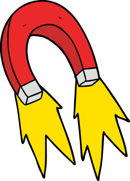 bir insan tarafından çizilmiş karikatür mıknatısı