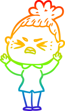 Bir insan tarafından çizilmiş kızgın bir karikatür çizimi.