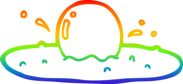 gökkuşağı gradyan çizgi çizimi bir insan tarafından çizilmiş kızarmış yumurta