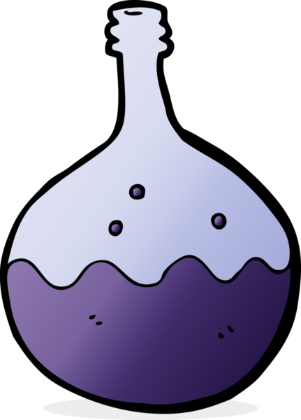 Bir insan tarafından çizilmiş köpüren kimyasallar.