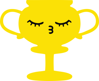 Bir insan tarafından çizilen kupanın düz renkli retro karikatürü