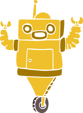 Bir insan tarafından çizilmiş karalama robotu.