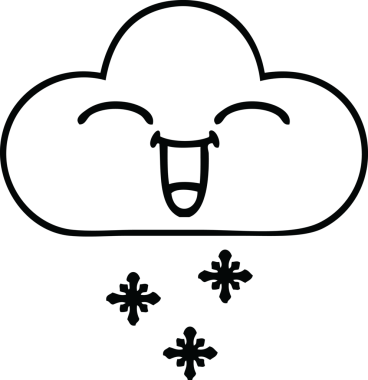 Bir insan tarafından çizilmiş fırtına kar bulutu çizimi