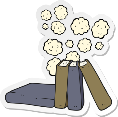 Bir insan tarafından çizilmiş çizgi roman çıkartması.