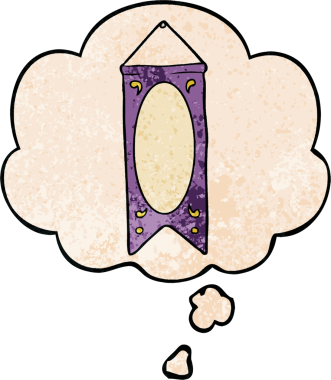 bir insan tarafından çizilmiş grunge doku biçiminde düşünce baloncuğu olan karikatür kraliyet afişi