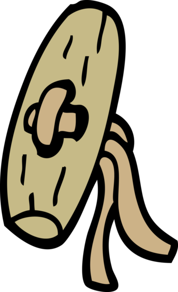 Bir insan tarafından çizilmiş eski ahşap düğmeyi karala