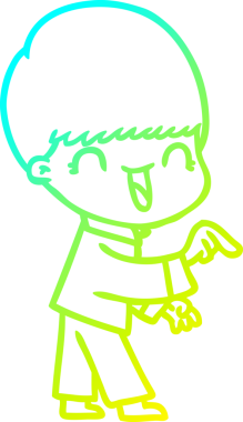 Bir insan tarafından çizilmiş mutlu çizgi film çocuğu çizimi.