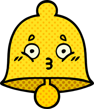 bir insan tarafından çizilmiş bir çanın çizgi roman tarzı