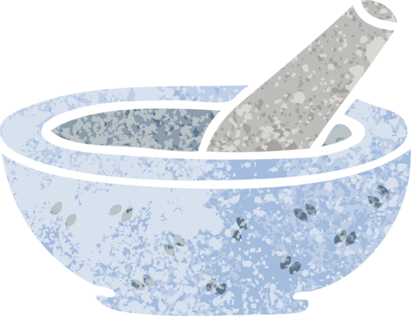 Retro illüstrasyon tarzı tuhaf çizgi film tokmağı ve bir insan tarafından çizilmiş havan topu.