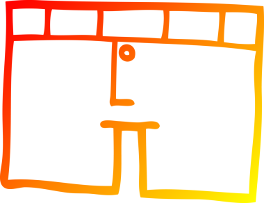 Bir insan tarafından çizilmiş çizgi film iç çamaşırının sıcak gradyanı.