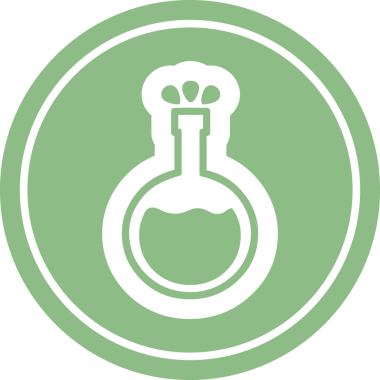 Bir insan tarafından çizilmiş dairesel bilim deneyleri simgesi