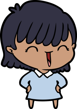 Bir insan tarafından çizilmiş karikatür kadın.