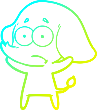 Bir insan tarafından çizilmiş belirsiz bir filin soğuk eğik çizgisi.