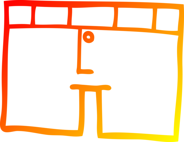 Bir insan tarafından çizilmiş çizgi film iç çamaşırının sıcak gradyanı.