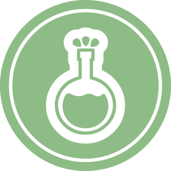 Bir insan tarafından çizilmiş dairesel bilim deneyleri simgesi