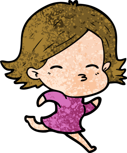 Bir insan tarafından çizilmiş karikatür kadın.