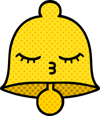 bir insan tarafından çizilmiş bir çanın çizgi roman tarzı