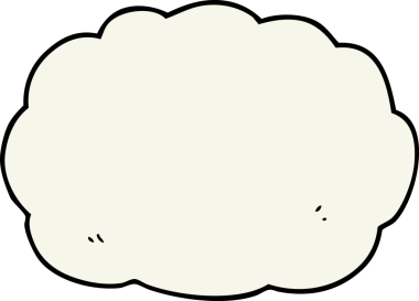 bir insan tarafından çizilmiş karikatür bulutu