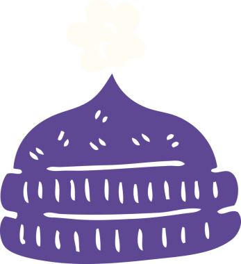 Bir insan tarafından çizilmiş karikatür kış şapkaları.