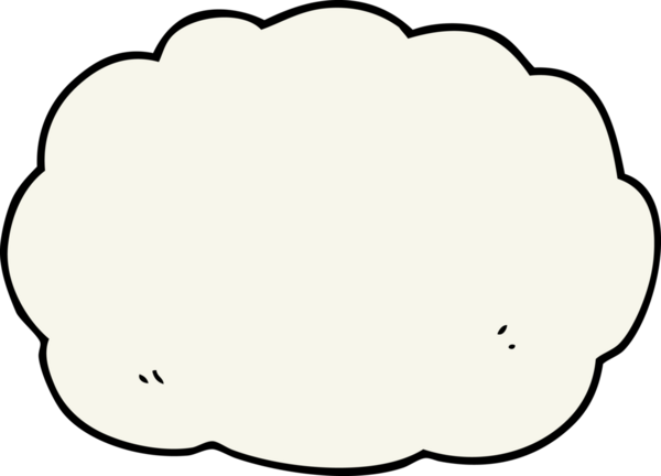 bir insan tarafından çizilmiş karikatür bulutu