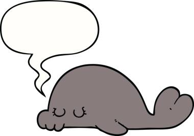 Bir insan tarafından çizilmiş konuşma baloncuklu karikatür mührü